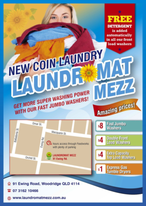 Flyer for a new laundromat (coin laundry) | Flyer-Design von OMSPlus Creative Solutions