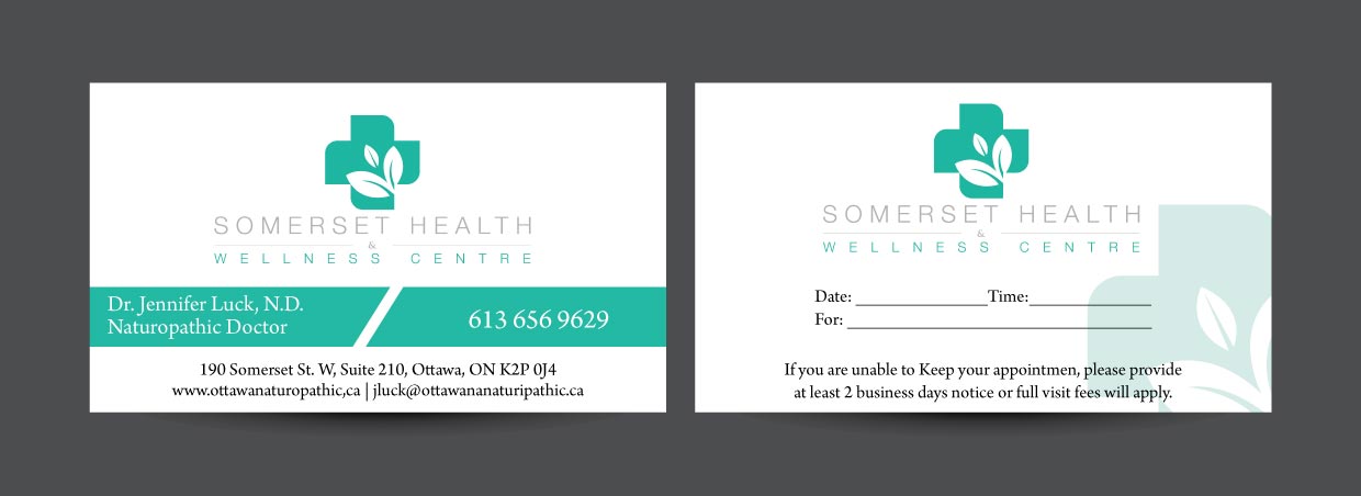 Business Card Design by Shikha for Somerset Health & Wellness Centre | Design #11066485
