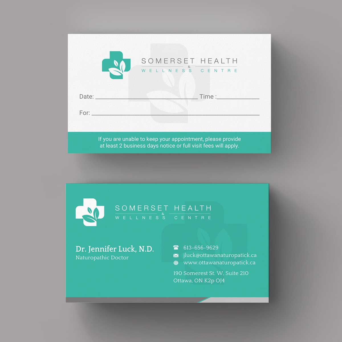 Business Card Design by INDIAN_Ashok for Somerset Health & Wellness Centre | Design #11017246
