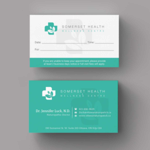 Business Card Design by INDIAN_Ashok for Somerset Health & Wellness Centre | Design: #11017247