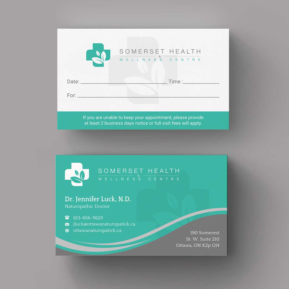 Business Card Design by INDIAN_Ashok for Somerset Health & Wellness Centre | Design #11017250