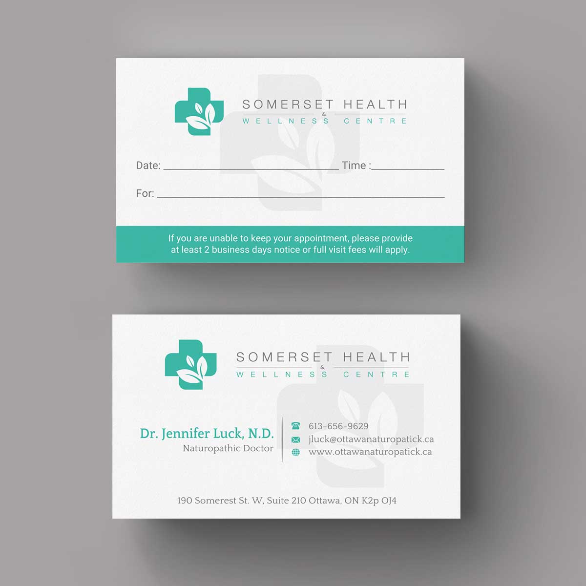 Business Card Design by INDIAN_Ashok for Somerset Health & Wellness Centre | Design #11017258