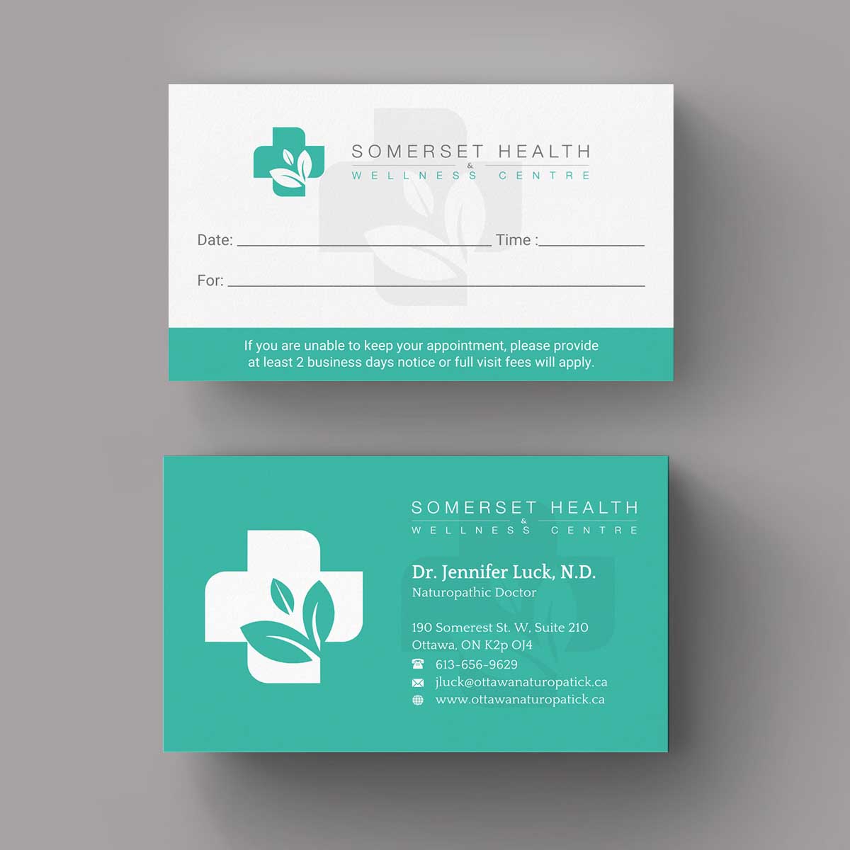 Business Card Design by INDIAN_Ashok for Somerset Health & Wellness Centre | Design #11017261