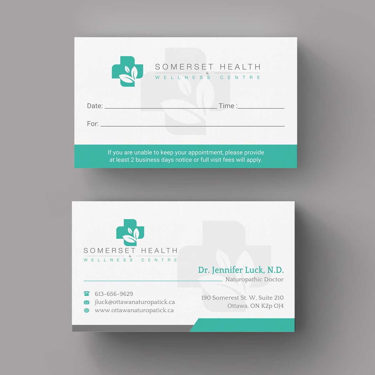 Design de Carte de Visite par INDIAN_Ashok pour Somerset Health & Wellness Centre | Design #11017264