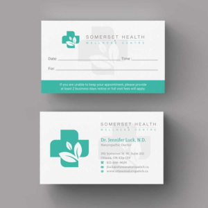 Business Card Design by INDIAN_Ashok for Somerset Health & Wellness Centre | Design: #11017268