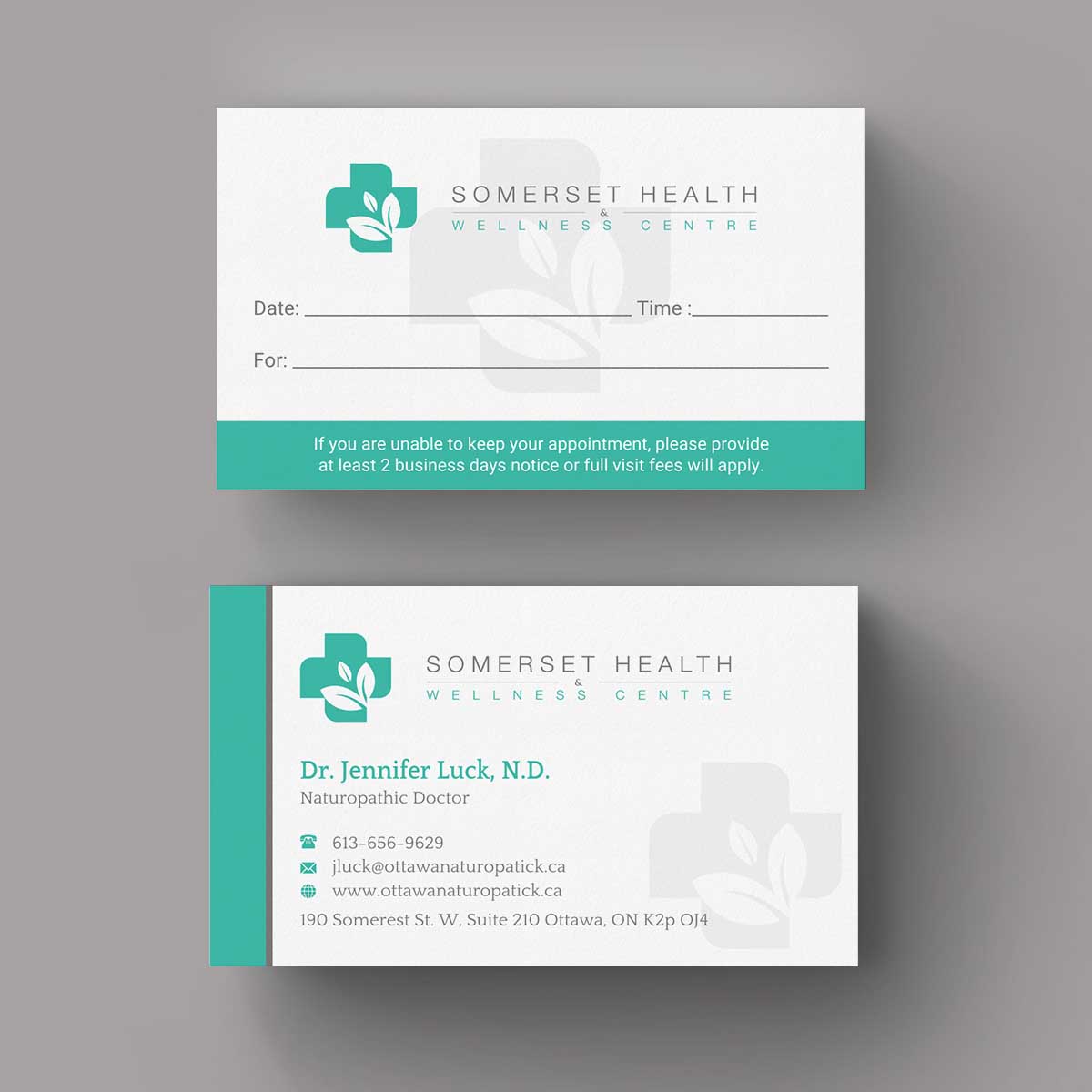 Visitenkarten-Design von INDIAN_Ashok für Somerset Health & Wellness Centre | Design #11017269