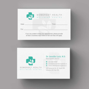 Business Card Design by INDIAN_Ashok for Somerset Health & Wellness Centre | Design: #11024211
