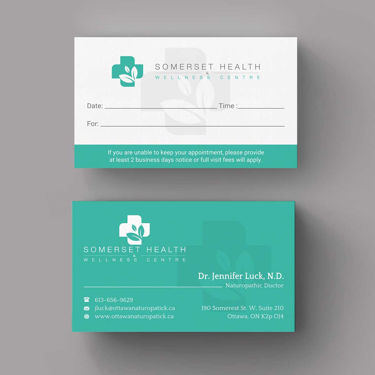 Business Card Design by INDIAN_Ashok for Somerset Health & Wellness Centre | Design #11024213