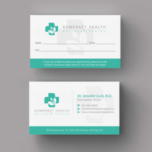 Business Card Design by INDIAN_Ashok for Somerset Health & Wellness Centre | Design: #11024214