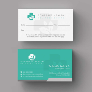 Business Card Design by INDIAN_Ashok for Somerset Health & Wellness Centre | Design: #11024215