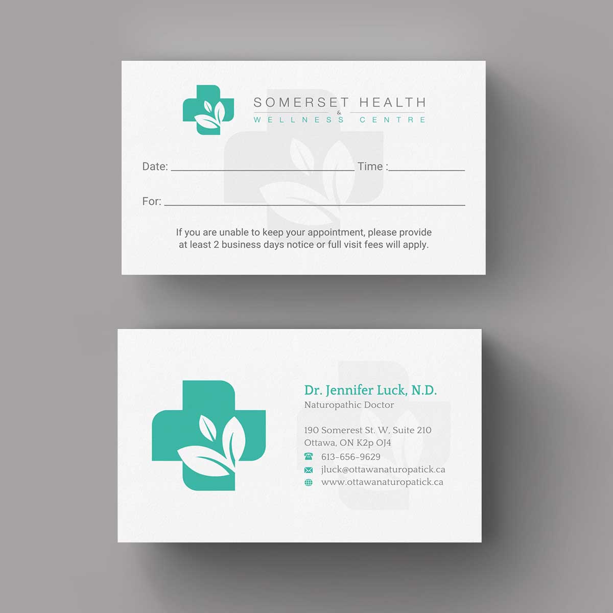 Business Card Design by INDIAN_Ashok for Somerset Health & Wellness Centre | Design #11024216