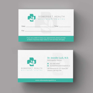 Business Card Design by INDIAN_Ashok for Somerset Health & Wellness Centre | Design: #11024217