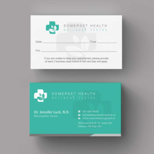 Business Card Design by INDIAN_Ashok for Somerset Health & Wellness Centre | Design: #11024218