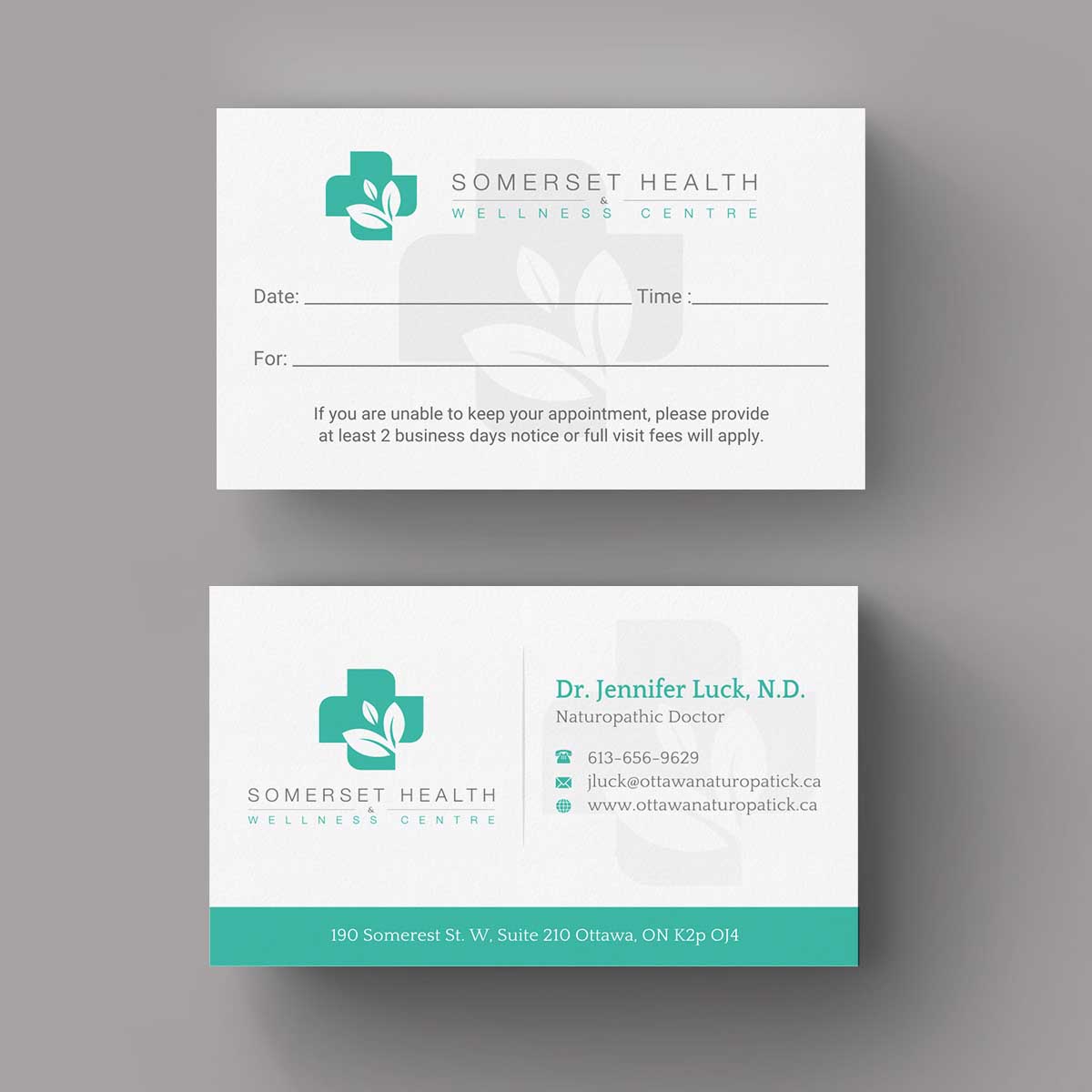 Business Card Design by INDIAN_Ashok for Somerset Health & Wellness Centre | Design #11024219