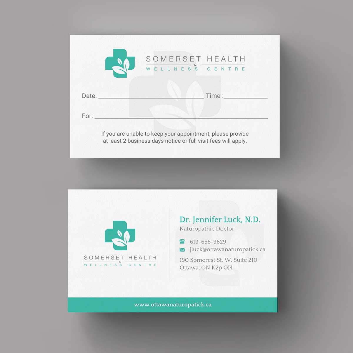 Business Card Design by INDIAN_Ashok for Somerset Health & Wellness Centre | Design #11024220