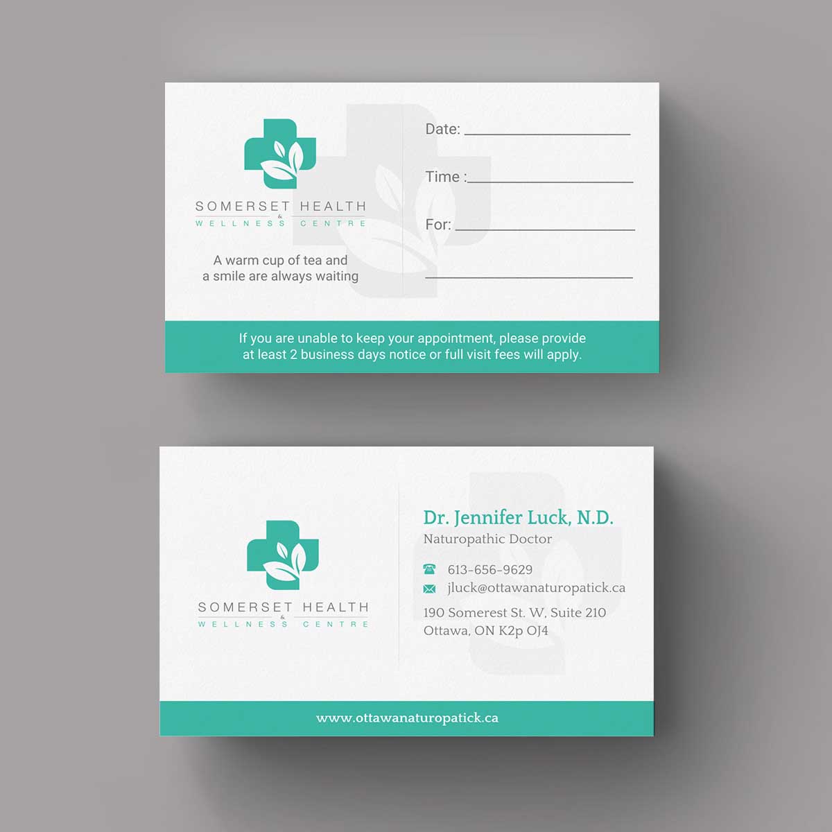 Business Card Design by INDIAN_Ashok for Somerset Health & Wellness Centre | Design #11119873