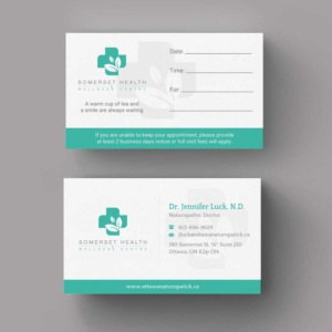 Business Card Design by INDIAN_Ashok for Somerset Health & Wellness Centre | Design: #11119873