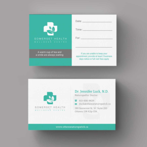 Business Card Design by INDIAN_Ashok for Somerset Health & Wellness Centre | Design: #11119874