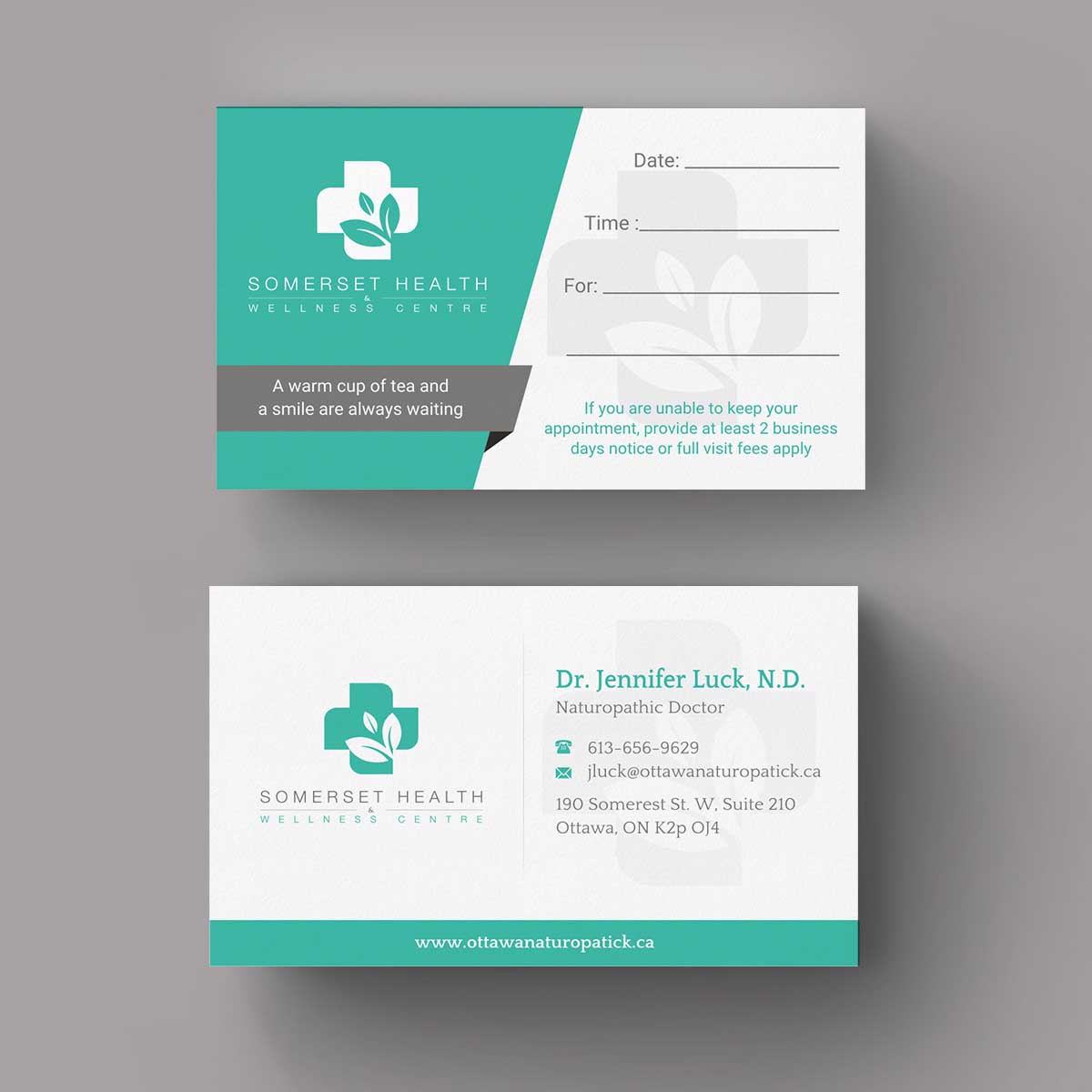 Business Card Design by INDIAN_Ashok for Somerset Health & Wellness Centre | Design #11119875