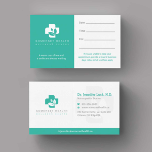 Diseño de Tarjeta de Presentación por INDIAN_Ashok para Somerset Health & Wellness Centre | Diseño: #11161287