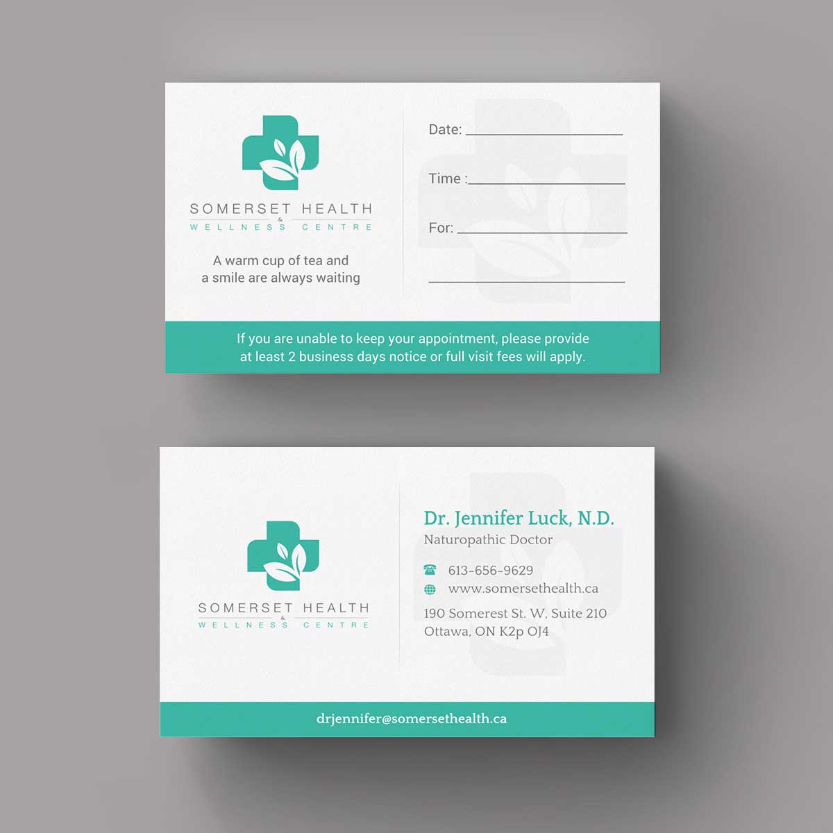 Business Card Design by INDIAN_Ashok for Somerset Health & Wellness Centre | Design #11161290