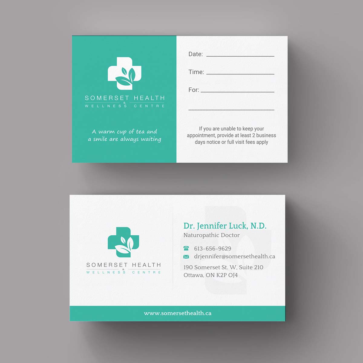 Business Card Design by INDIAN_Ashok for Somerset Health & Wellness Centre | Design #11350309