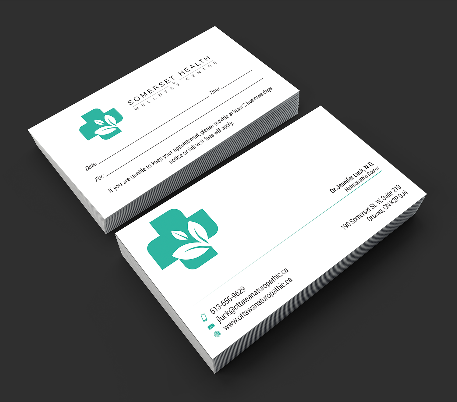 Diseño de Tarjeta de Presentación por premnice para Somerset Health & Wellness Centre | Diseño #11108159