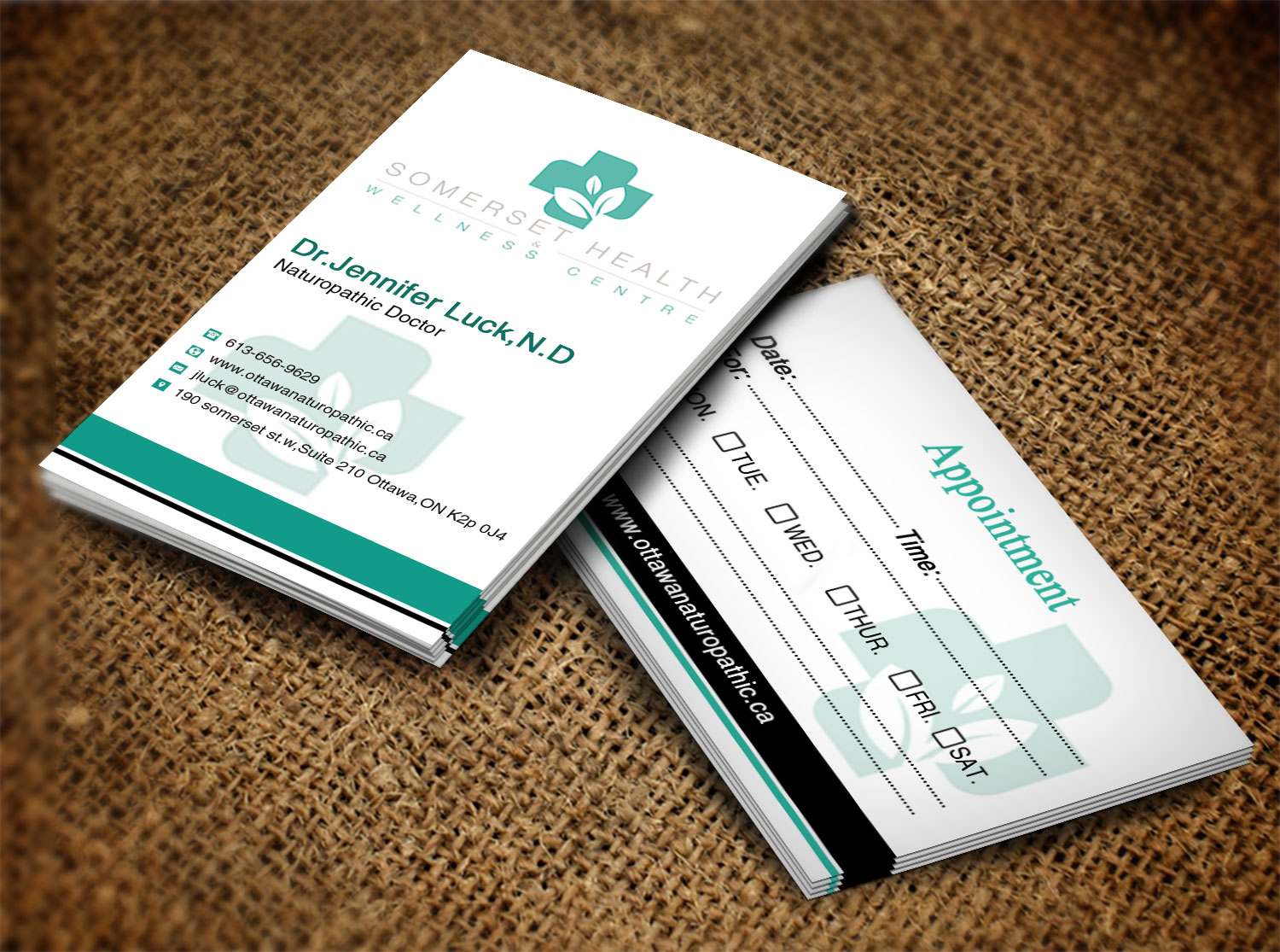 Business Card Design by Lanka Ama for Somerset Health & Wellness Centre | Design #11016418