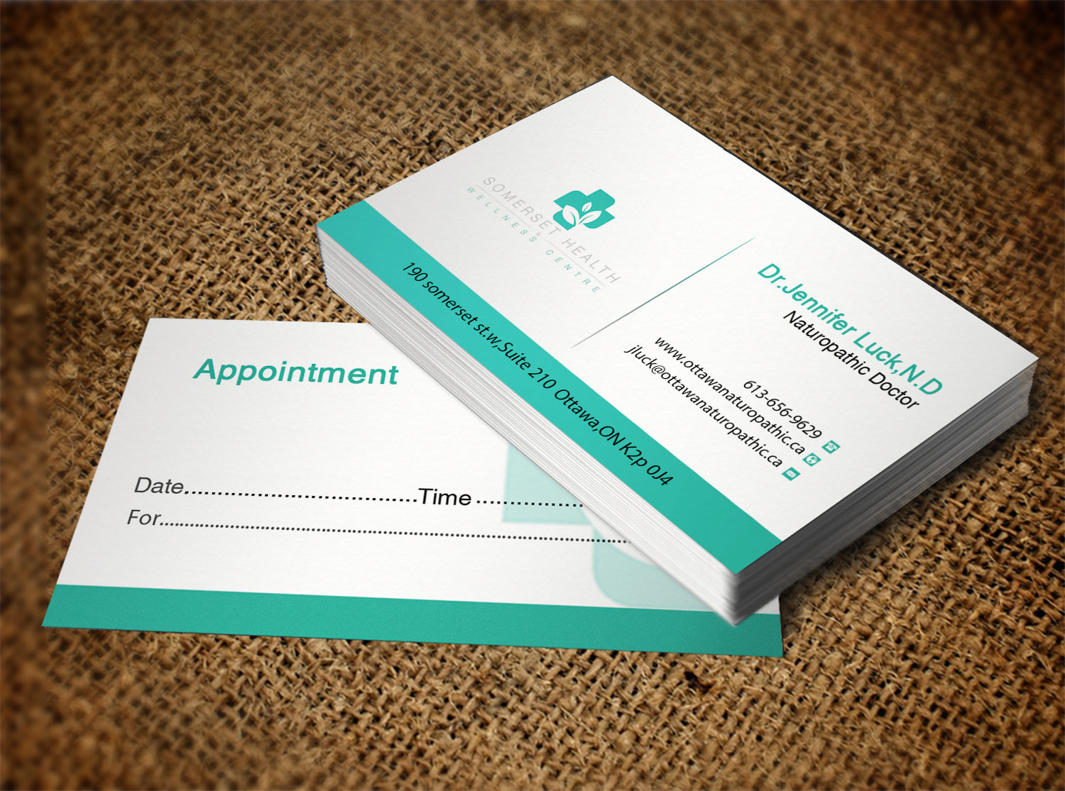Business Card Design by Lanka Ama for Somerset Health & Wellness Centre | Design #11016424