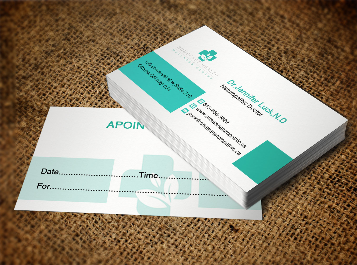 Business Card Design by Lanka Ama for Somerset Health & Wellness Centre | Design #11016426