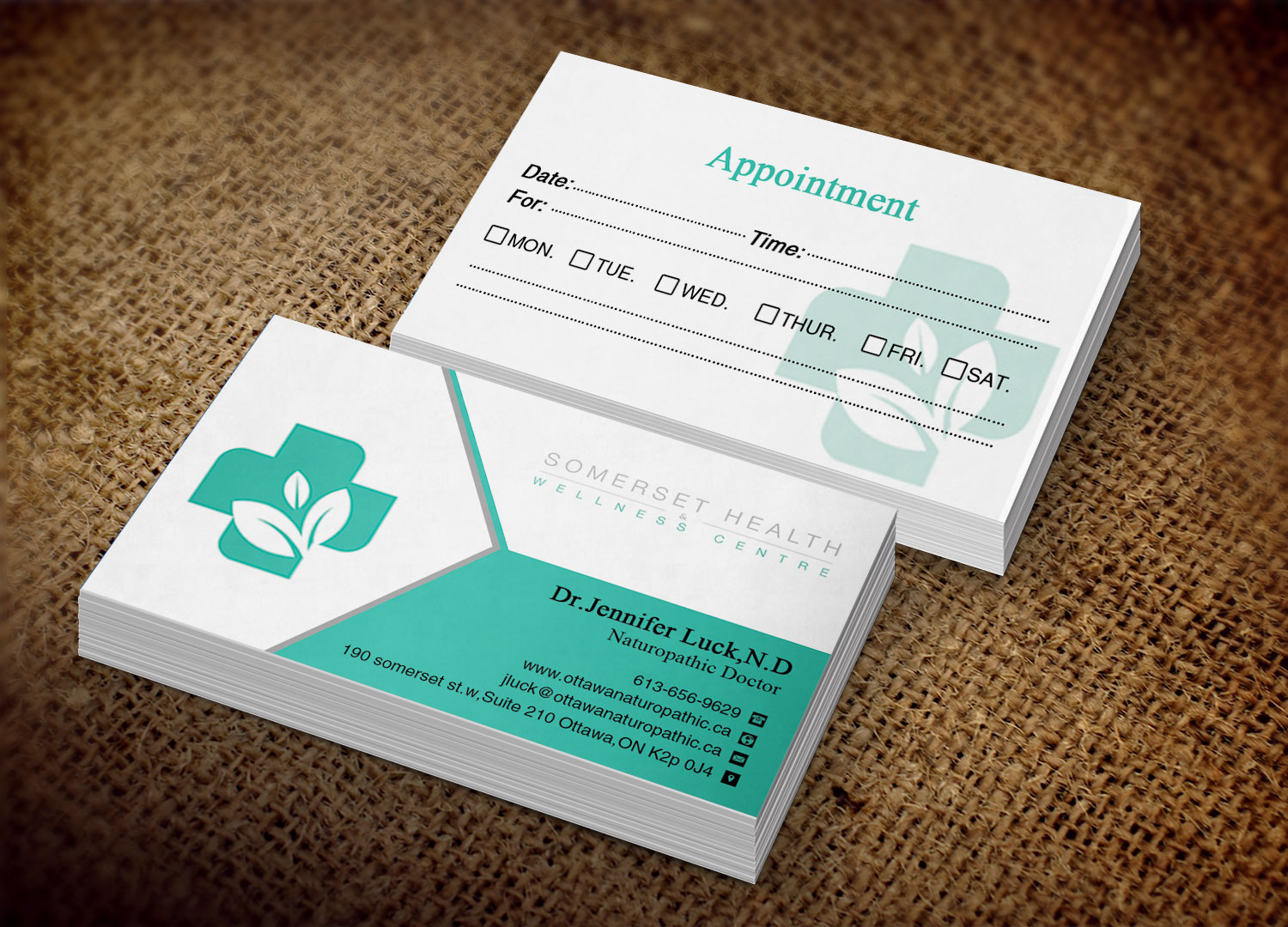 Business Card Design by Lanka Ama for Somerset Health & Wellness Centre | Design #11016443
