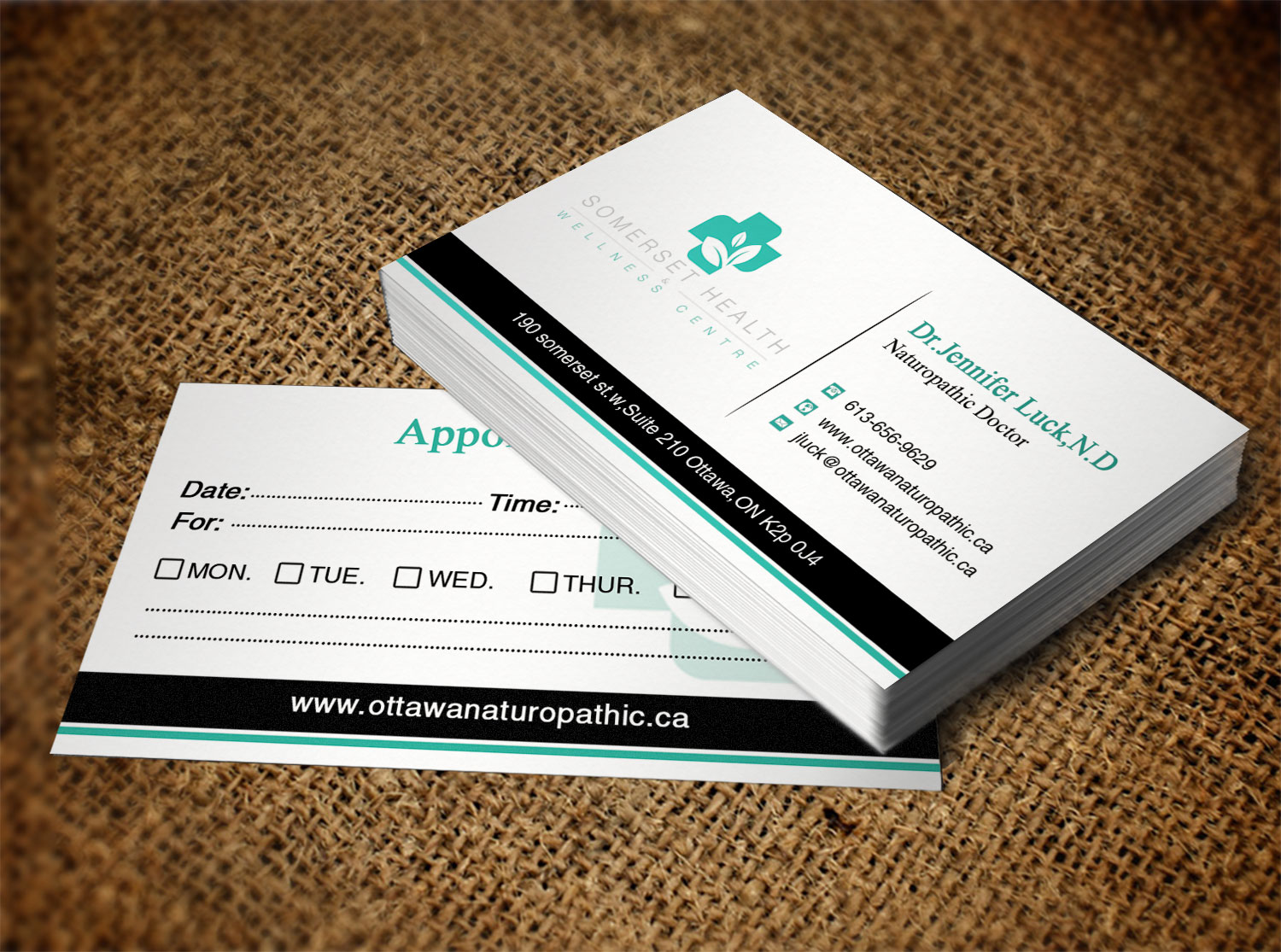 Business Card Design by Lanka Ama for Somerset Health & Wellness Centre | Design #11016445