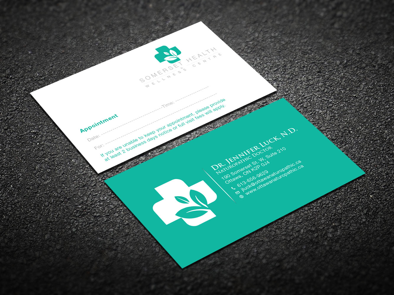 Visitenkarten-Design von Verified artistry (Design garden) für Somerset Health & Wellness Centre | Design #11021904