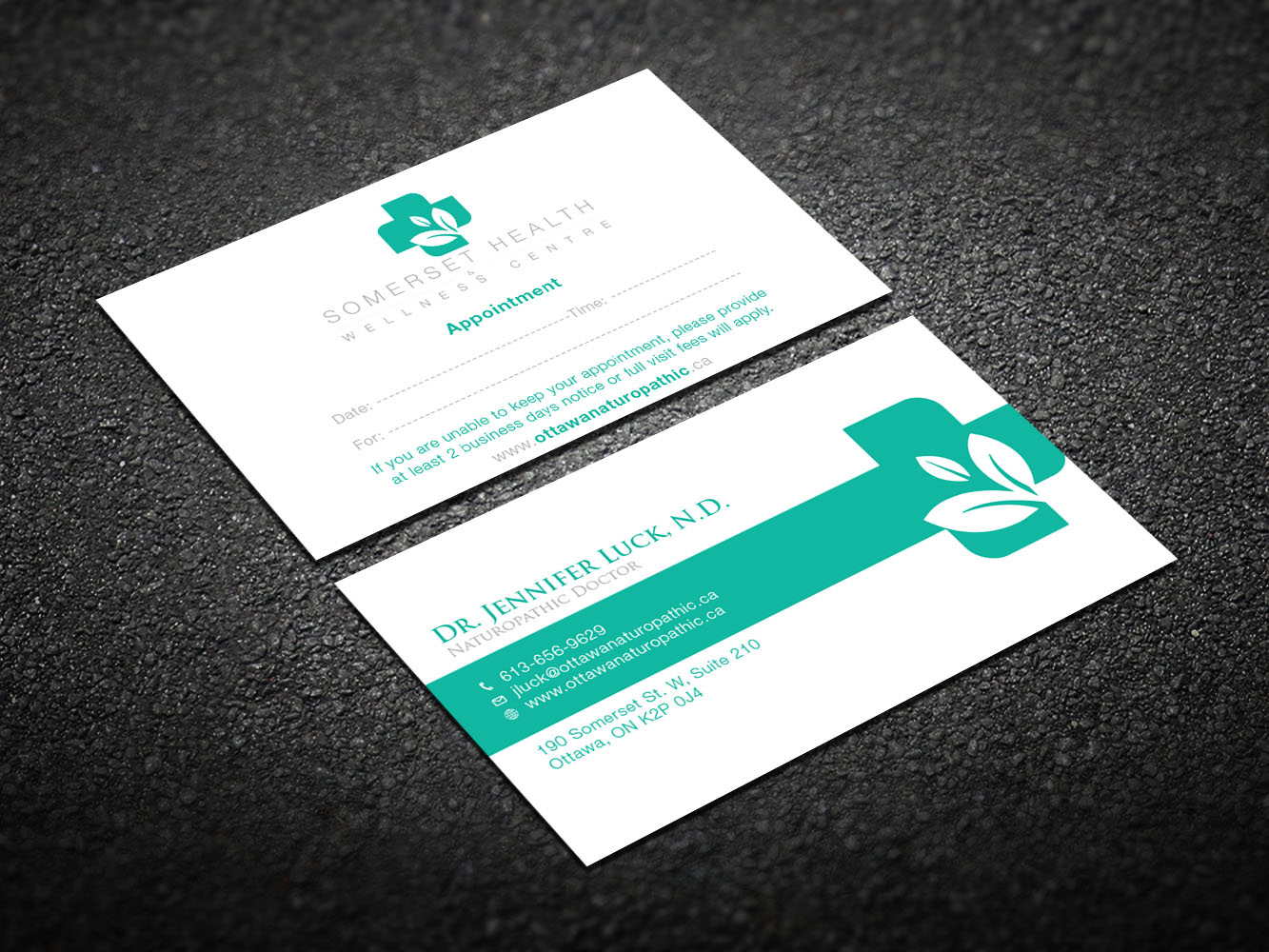 Diseño de Tarjeta de Presentación por Verified artistry (Design garden) para Somerset Health & Wellness Centre | Diseño #11021908