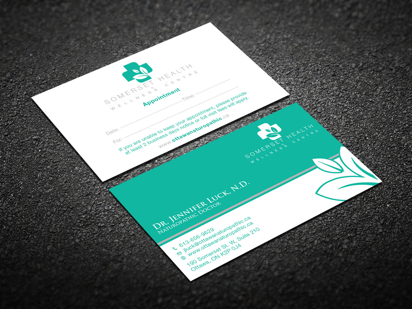 Diseño de Tarjeta de Presentación por Verified artistry (Design garden) para Somerset Health & Wellness Centre | Diseño #11033765