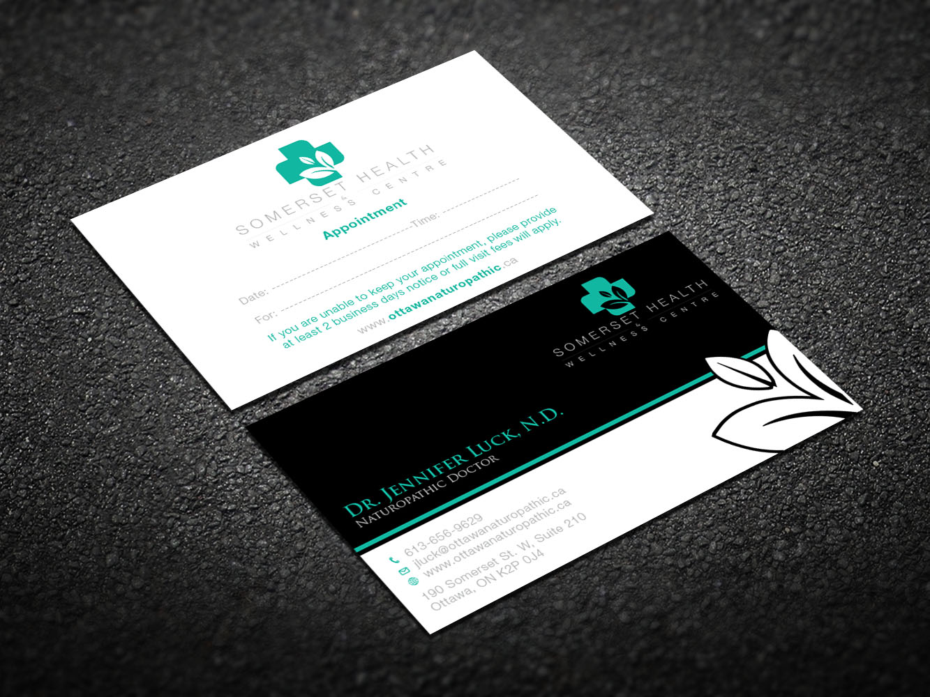 Visitenkarten-Design von Verified artistry (Design garden) für Somerset Health & Wellness Centre | Design #11033768