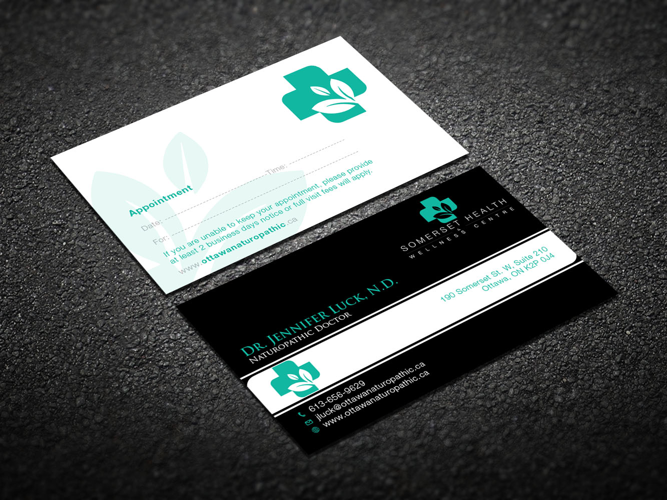 Diseño de Tarjeta de Presentación por Verified artistry (Design garden) para Somerset Health & Wellness Centre | Diseño #11033773