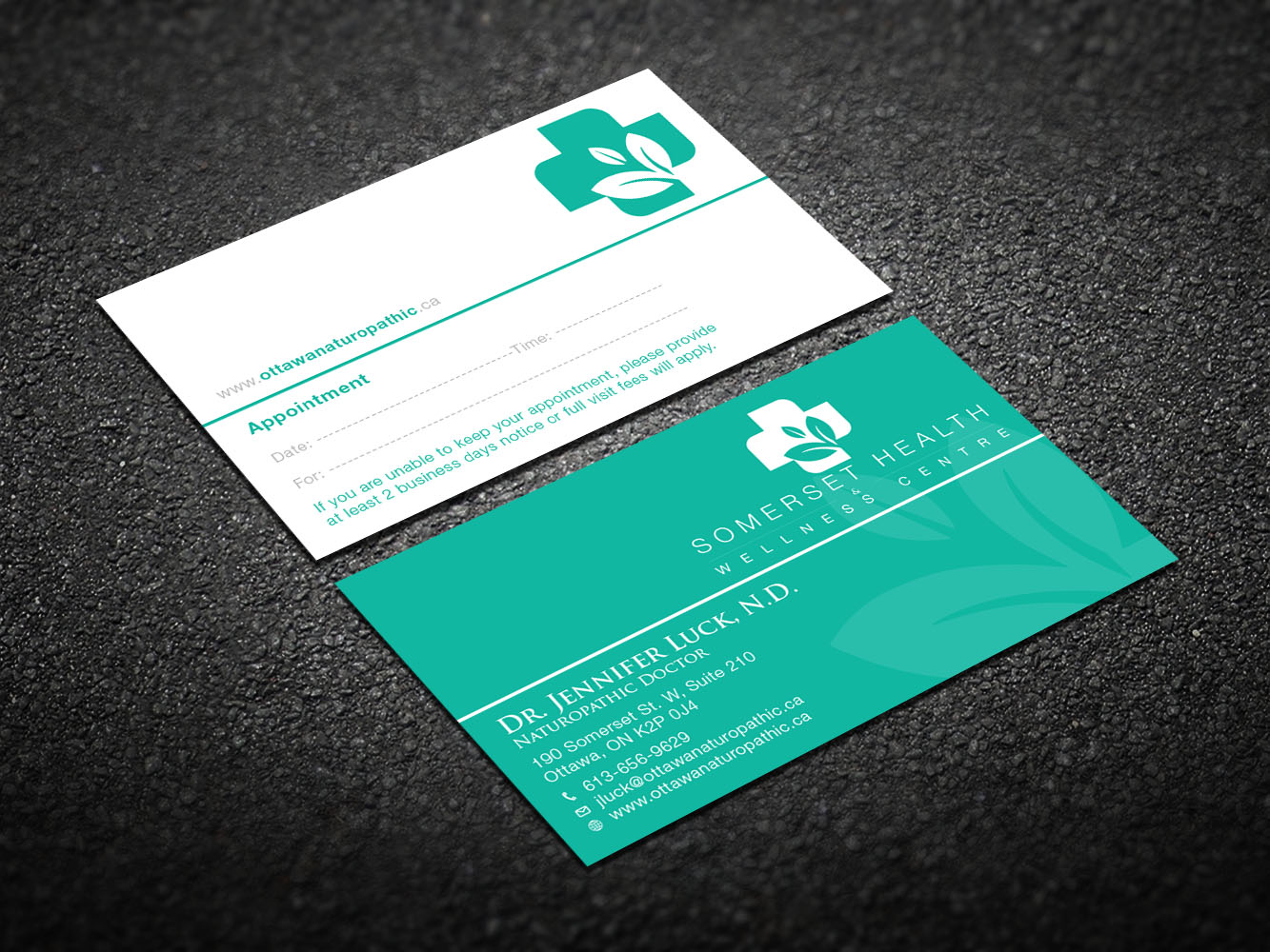 Visitenkarten-Design von Verified artistry (Design garden) für Somerset Health & Wellness Centre | Design #11033774