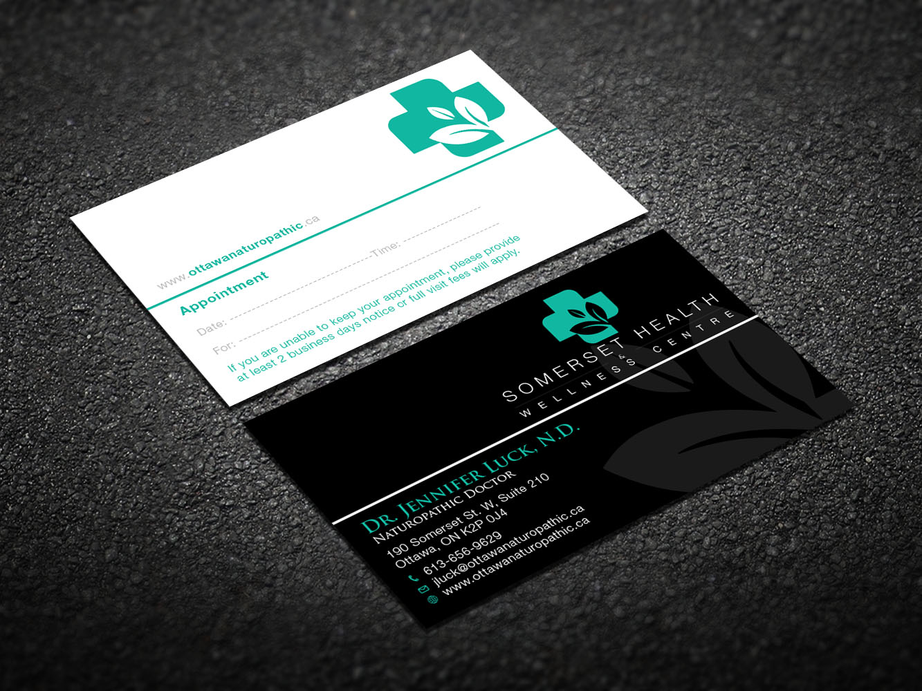 Diseño de Tarjeta de Presentación por Verified artistry (Design garden) para Somerset Health & Wellness Centre | Diseño #11033775