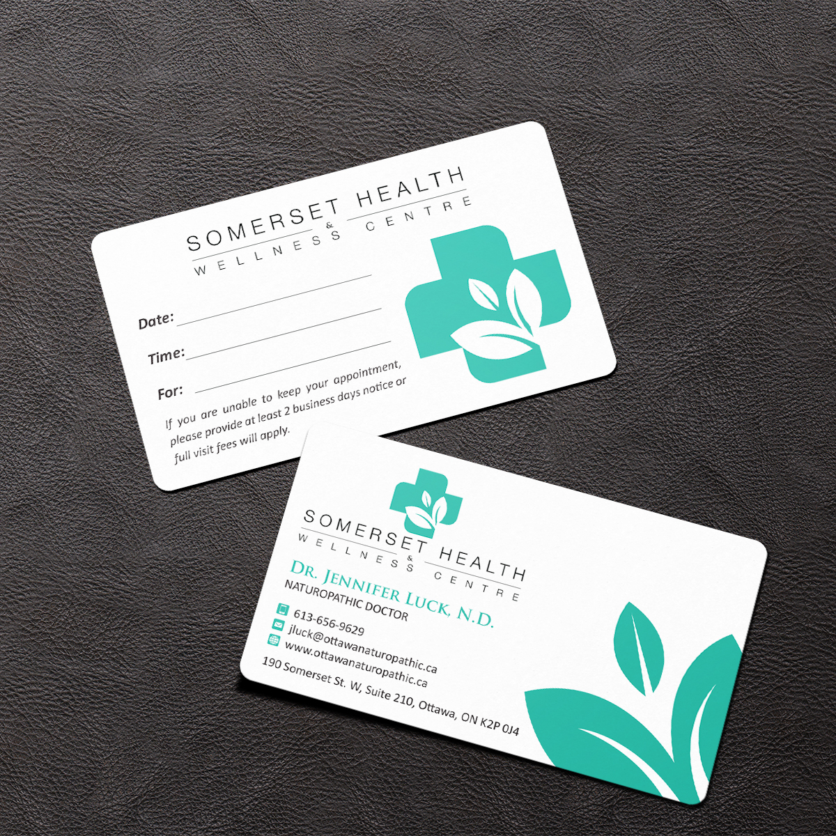 Diseño de Tarjeta de Presentación por Grafactory para Somerset Health & Wellness Centre | Diseño #11014457