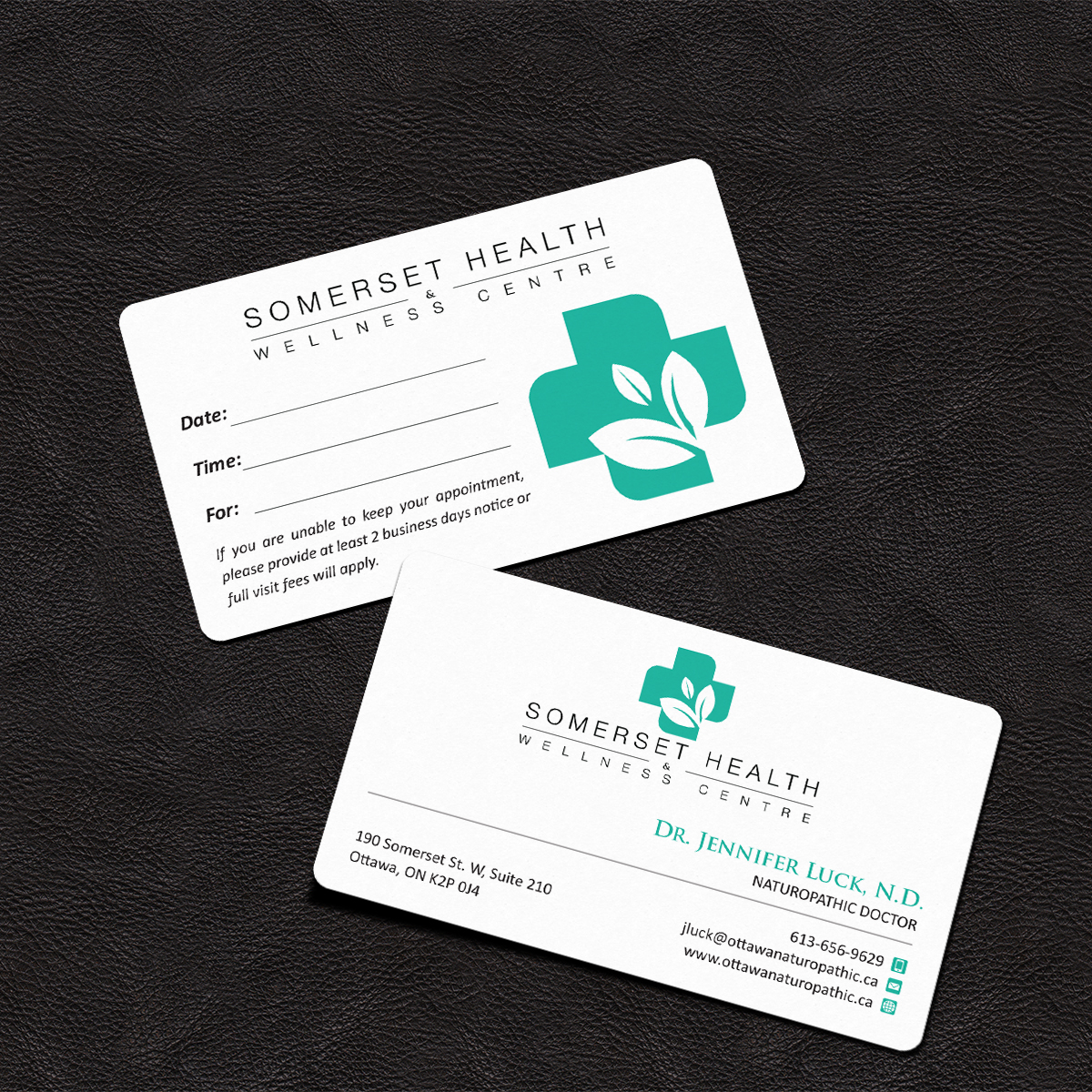 Diseño de Tarjeta de Presentación por Grafactory para Somerset Health & Wellness Centre | Diseño #11019503