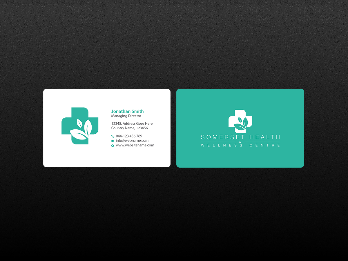 Visitenkarten-Design von Creations Box 2015 für Somerset Health & Wellness Centre | Design #11021118