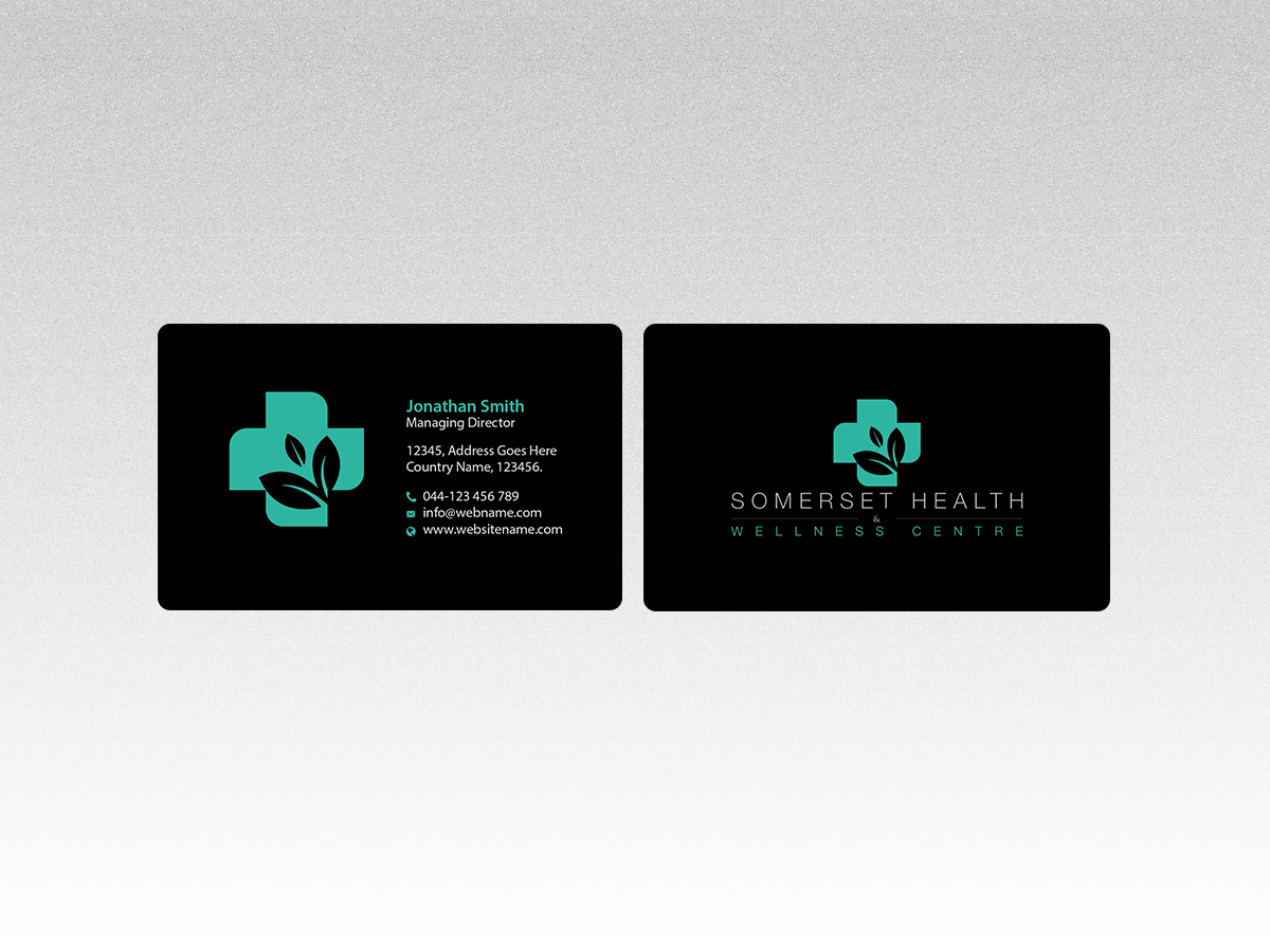 Visitenkarten-Design von Creations Box 2015 für Somerset Health & Wellness Centre | Design #11021120