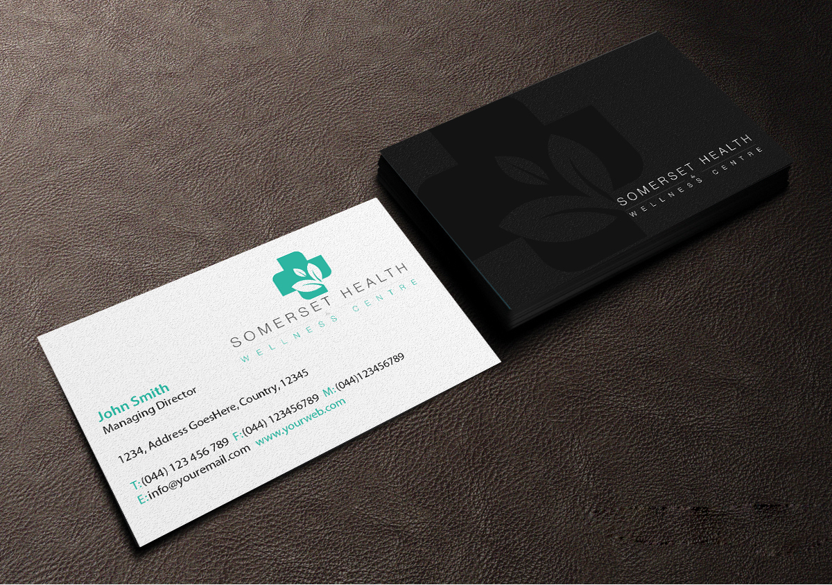 Visitenkarten-Design von Creations Box 2015 für Somerset Health & Wellness Centre | Design #11021139