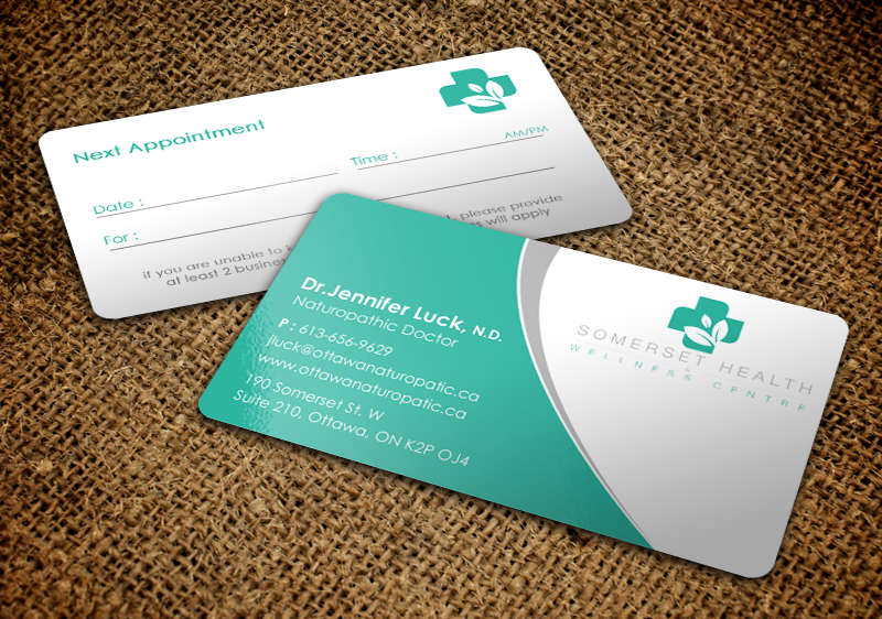 Business Card Design by chandrayaan.creative for Somerset Health & Wellness Centre | Design #11016001