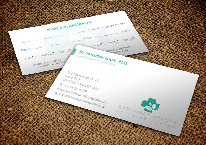 Business Card Design by chandrayaan.creative for Somerset Health & Wellness Centre | Design #11016004