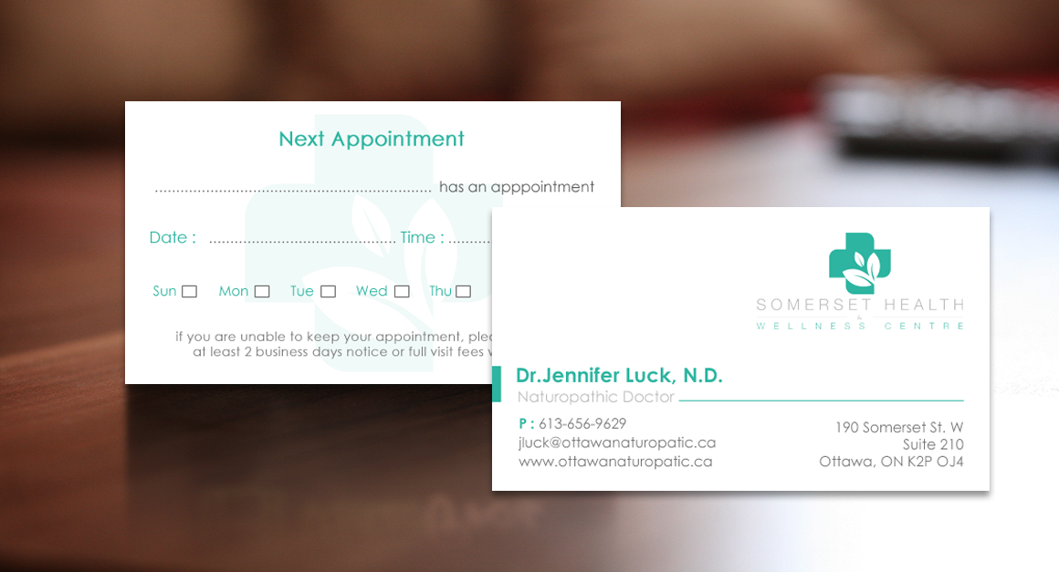 Business Card Design by chandrayaan.creative for Somerset Health & Wellness Centre | Design #11016010