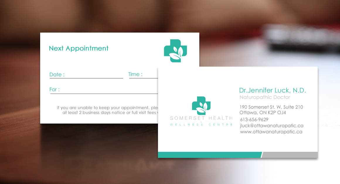 Business Card Design by chandrayaan.creative for Somerset Health & Wellness Centre | Design #11028268