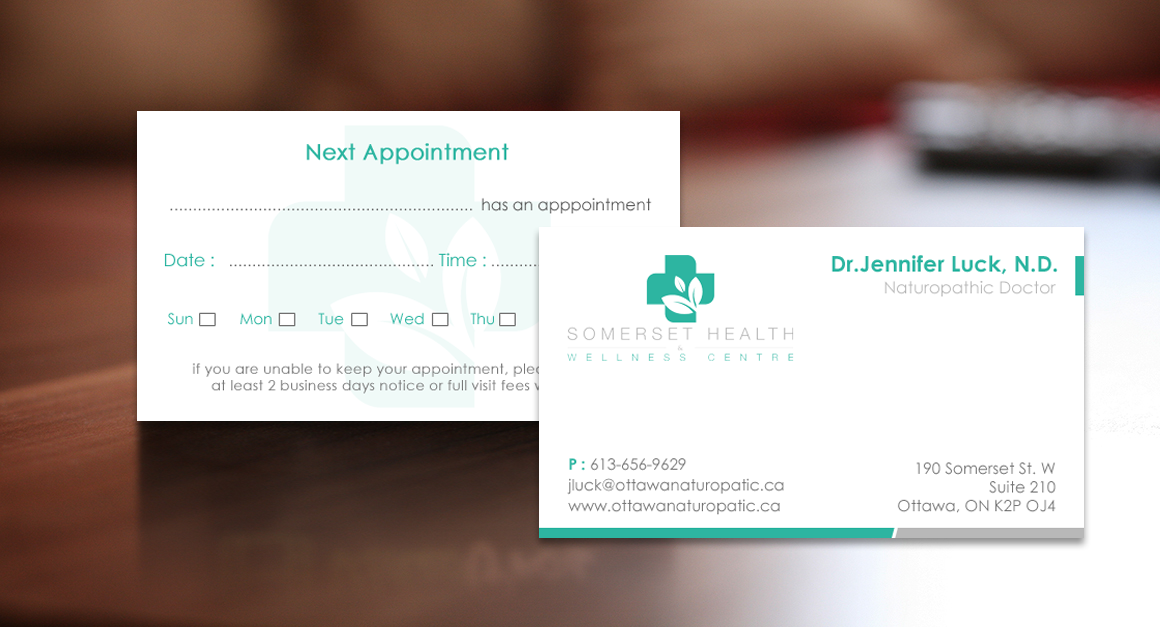 Business Card Design by chandrayaan.creative for Somerset Health & Wellness Centre | Design #11028271