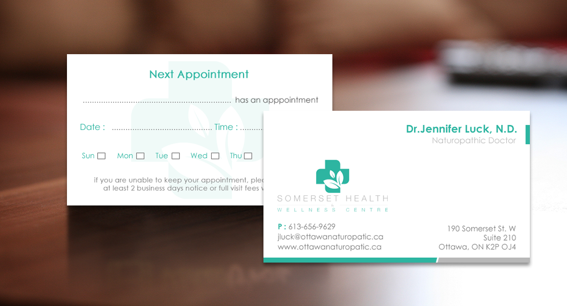 Business Card Design by chandrayaan.creative for Somerset Health & Wellness Centre | Design #11028272